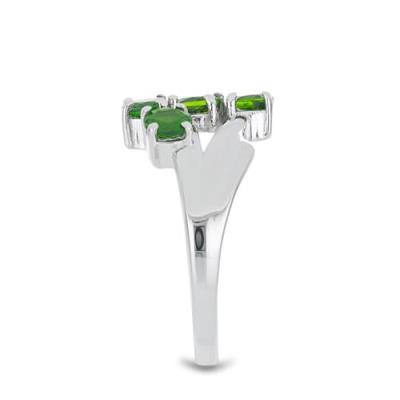 BUY 925 SILVER NATURAL CHROME DIOPSIDE GEMSTONE RING 